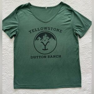 Yellowstone Dutton Ranch Women's Green T-Shirt